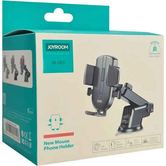 Holder Car Mobile Joyroom Silicone Suction Cup JR-OK3 Black